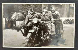 CARTE PHOTO MOTO GILLET HERSTAL MILITAIRE - Manoeuvres