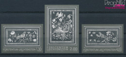 Liechtenstein 1525S-1527S (kompl.Ausg.) Schwarzdruck Postfrisch 2009 Schätze (10377386 - Nuovi