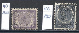 Niederländisch-Indien, 1902, Michel-Nr. 40 + 46, Gestempelt - Netherlands Indies