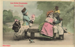 Bergeret * Série De 3 CPA * Les Petits Troubades * Enfants Landau Poussette Pram Kinderwagen Poupée Doll Jeu Jouet - Bergeret