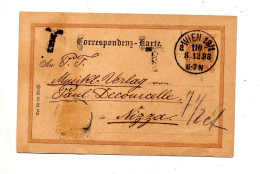 Carte Postale Celebrite  Cachet Wien Taxée Timbre Oté - Briefkaarten