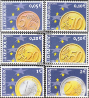 Luxembourg 1544-1549 (complete Issue) Unmounted Mint / Never Hinged 2001 Euro-Coins - Nuovi