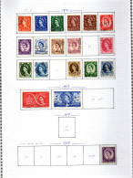 GRANDE BRETAGNE  /  U.K   -   .1955 / 57    .Collection Sur 1 Page D'album. - Used Stamps