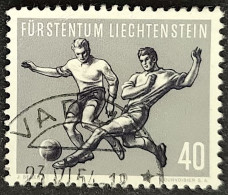 Liechtenstein 1954: Fussball Football Soccer Zu 269 Mi 325 Yv 287 Mit Voll-Stempel VADUZ 23.VI.54 (Zu CHF 20.00) - Usati