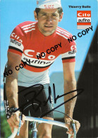 CARTE CYCLISME THIERRY BOLLE SIGNEE TEAM CILO 1983 - Ciclismo