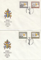 LITHUANIA 1993 Covers FDC Paul II Visit Mi 533-536 #LTV217 - Lituania