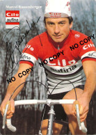 CARTE CYCLISME MARCEL RUSSENBERGER SIGNEE TEAM CILO 1983 - Cyclisme