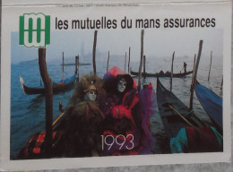 Petit Calendrier Poche 1993 Assurances Les Mutuelles Du Mans Le Mans Sarthe - Aigrefeuille Sur Maine - Venise - Kleinformat : 1991-00