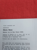 Doodsprentje Maria Neus / Hamme 12/3/1921 - 11/12/1983 ( Eduard Coen ) - Religione & Esoterismo