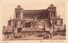 ITALIE - Roma - Monumento A Vittorio Emanuelle I I - Animé - Voitures - Carte Postale Ancienne - Otros Monumentos Y Edificios