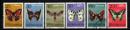 Jugoslawien 1964 - Mi.Nr. 1069 - 1074 - Gestempelt Used - Tiere Animals Schmetterlinge Butterflies - Butterflies