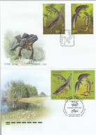 Bielorussie Russie 2012 FDC's Emission Commune Triton Salamandre Belarus Russia Joint Issue Newt Salamander FDC 's - Joint Issues