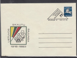 LITHUANIA 1993 Cover Special Cancel Scauting #LTV219 - Lithuania