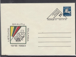 LITHUANIA 1993 Cover Special Cancel Scauting #LTV219 - Litauen