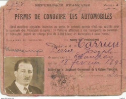 PERMIS DE CONDUIRE AUTOMOBILE Ancien 1930 - Documents Historiques