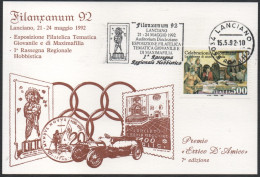 ITALIA LANCIANO (CH) 15.05.1992 - FILANXANUM '92 - ESPOSIZIONE FILATELICA TEMATICA GIOVANILE - TARGHETTA - C.U. - A - Filatelistische Tentoonstellingen