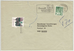 Schweiz 1977, Brief Wettingen - Baden, Automatenmarke, Nachtaxiert Landschaftsbilder - Lettres & Documents