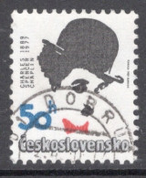 Czechoslovakia 1989 Single Stamp To Celebrate Birth Anniversaries In Fine Used - Gebruikt