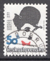 Czechoslovakia 1989 Single Stamp To Celebrate Birth Anniversaries In Fine Used - Usados