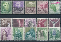 Spanien 1355-1369 (kompl.Ausg.) Postfrisch 1962 Rosenkranz (10368434 - Unused Stamps