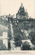 FRANCE - Paris - Vue Sur La Basilique Du Sacré Cœur - Funiculaire Et Réservoir De Montmartre - Carte Postale Ancienne - Sacré-Coeur
