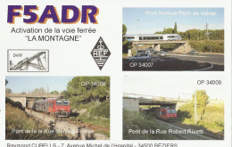 *CPM - QSL RADIO - Voie Ferrée "La Montagne"  - BEZIERS (34) - Radio Amateur