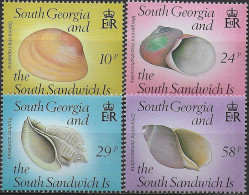 1988 South Georgia Shells 4v. MNH SG N. 179/82 - Georgias Del Sur (Islas)