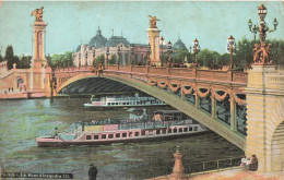 FRANCE - Paris - Vue Sur Le Pont Alexandre I I I - Bateaux - Colorisé - Animé - Carte Postale Ancienne - Ponti