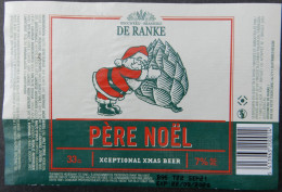 Bier Etiket (5g6), étiquette De Bière, Beer Label, Père Noël Brouwerij De Ranke - Bier