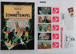 TINTIN- TEMPLE DU SOLEIL 5 DUOSTAMP ET 1 CARTE POSTALE - 2011-2014