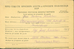 Guerre 40 Prisonnier De Guerre Allemand à Moscou URSS Russie 8 6 1947 Cachet Censure Camp - Briefe U. Dokumente