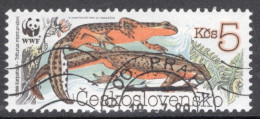 Czechoslovakia 1989 Single Stamp For Endangered Amphibians In Fine Used - Gebraucht