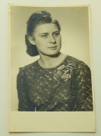 A Girl With A Decoration On Her Blouse-an Old Photo By The Photographer Jos.Berg, Magdeburg, Germany - Anonymous Persons