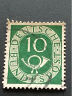 Briefmarke Deutschland 10 Pfennig 1951 Michel 128 Gestempelt - Usati