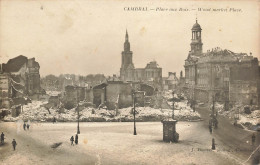 MIKIBP3-067- 59 CAMBRAI PLACE AUX BOIS CARTE PHOTO BASTIEN RUINES GUERRE - Cambrai