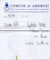 Stemma Comune Di Amorosi (Provincia Di Benevento) Su Bustone Tipo 2 Anno 20.. - Covers