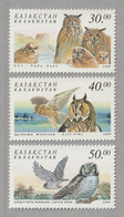 KAZAKHSTAN 2001 Owls: Set Of 3 Stamps UM/MNH - Gufi E Civette