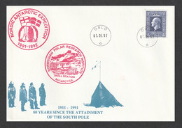 NORWAY 1992 Nordic Antarctic Expedition 1991-92: Private Cover CANCELLED - Antarktis-Expeditionen