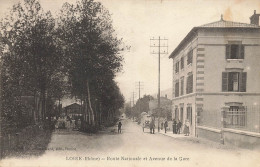 Loire * Route Nationale Et Aveue De La Gare * Enfants Villageois - Autres & Non Classés