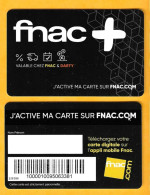 Carte Fidélité FNAC + Recto Différent - Carte PVC - Gift Cards