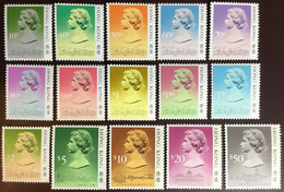 Hong Kong 1987 Definitives Set Less $1.70 Type 1 (Darker Shade Under Chin) MNH - Unused Stamps