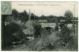 33 - CB51574CPA - CADILLAC SUR GARONNE - Pont Sur L'oeuille - Passage Du Tram - Très Bon état - GIRONDE - Cadillac