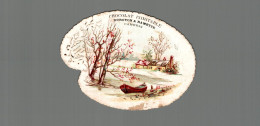 CHROMO DECOUPI FORME DE PALETTE CHOCOLAT INIMITABLE DUROYON & RAMETTE CAMBRAI JOLI PAYSAGE DE PRINTEMPS - Duroyon & Ramette