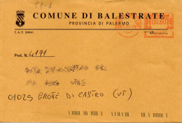 Stemma Comune Di Balestrate (Provincia Di Palermo) Su Busta Tipo 1 Anno 2010 - Covers