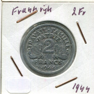 2 FRANCS 1944 FRANKREICH FRANCE Französisch Münze #AM595.D.A - 2 Francs