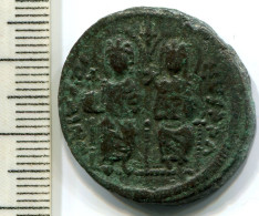 JUSTINII And SOPHIA AE Follis Cyzicus 527AD Large M Mintmark KYZ #ANC12434.75.F.A - Byzantium