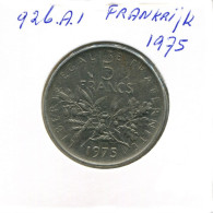 5 FRANCS 1975 FRANKREICH FRANCE Französisch Münze #AN399.D.A - 5 Francs