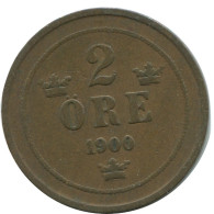 2 ORE 1900 SUECIA SWEDEN Moneda #AC967.2.E.A - Suède