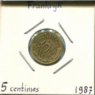 5 CENTIMES 1987 FRANCE Pièce Française #AM056.F.A - 5 Centimes