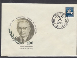 LITHUANIA 1993 Cover Special Cancel Geology J.Dalinkevicius #LTV225 - Litouwen